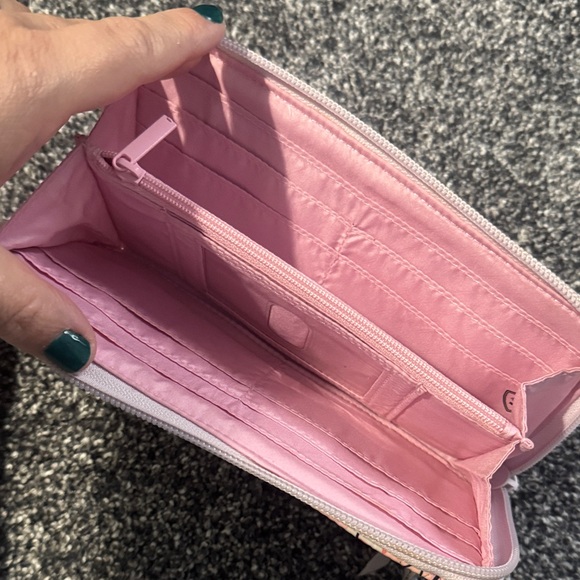 Vera Bradley Pink and Cream Floral Wallet - Picture 2 of 2